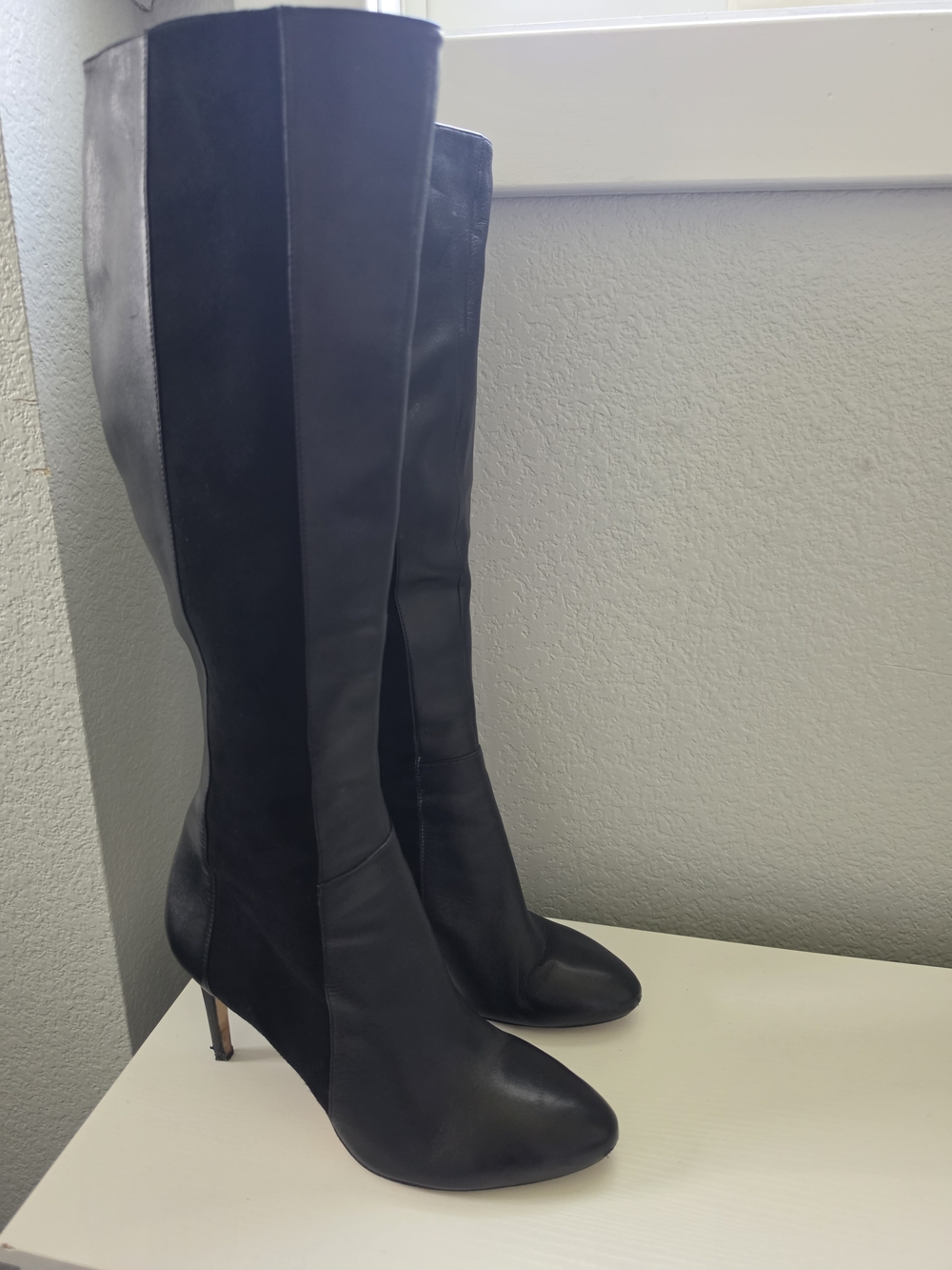 Via Spiga Black Over-the-Knee Stiletto Boots